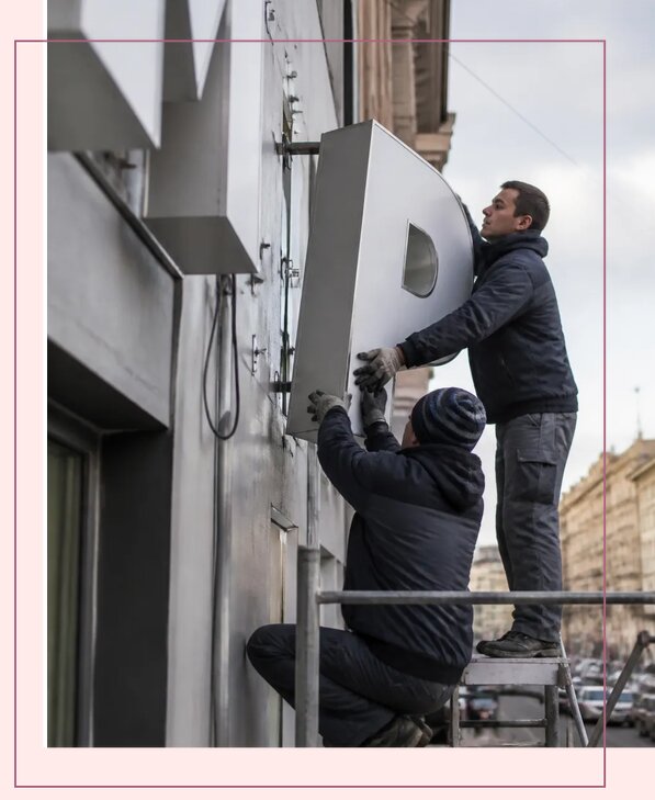 Изготовление и монтаж больших объемных букв в Вичуге