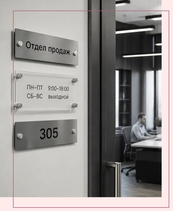Офисные таблички на дверь в Вичуге по цене от 4978 р. | Аванза-Вчг